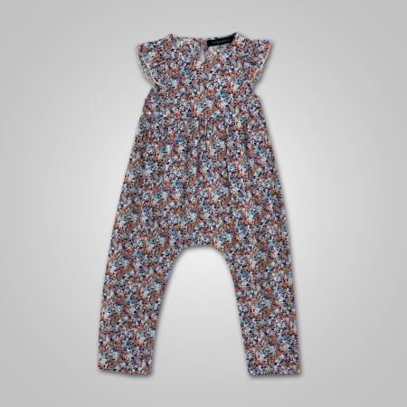 Ruffle Sleeve Floral Print Jumpsuit