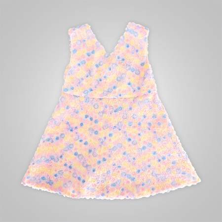 Floral Tulle Flared Dress