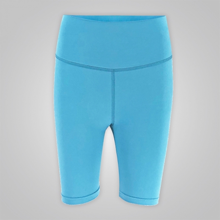 Solid High-Waist Biker Short