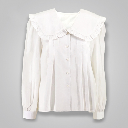 Big Collar Ruffled Blouse 