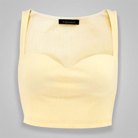 Ribbed Sleeveless Bra Crop Top