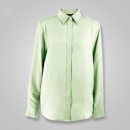 Button-Up Long sleeves Shirt With Shell Buttons