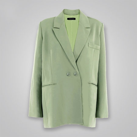 Double-Breasted Notched Blazer