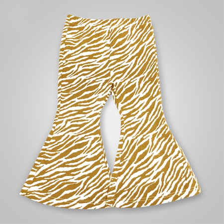 Zebra Pattern Flare Pants