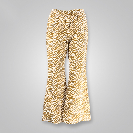Zebra Pattern Flare Pants