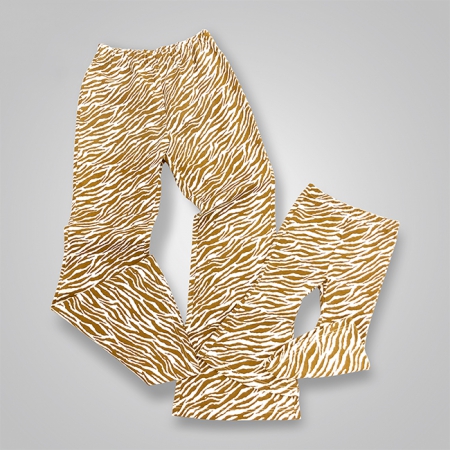 Zebra Pattern Flare Pants