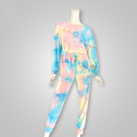 Tie Dye Two-Piece Tracksuit Set