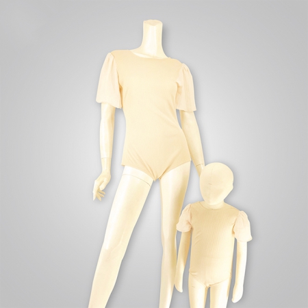 Puff Sleeves Ribbed Bodysuit