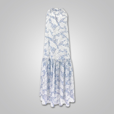  Leaf Printed Sleeveless Smock dress
