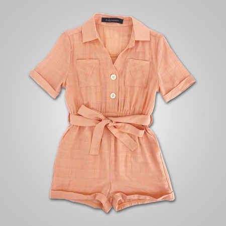  Belted Shirt Playsuit
