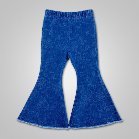 Paisley Printed Bell Bottom Jeans