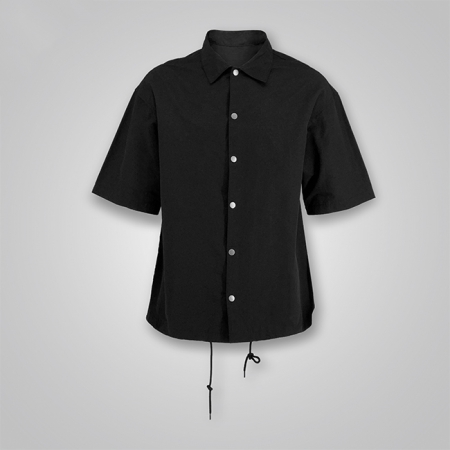 Drawstring Hem Short-Sleeve Shirt