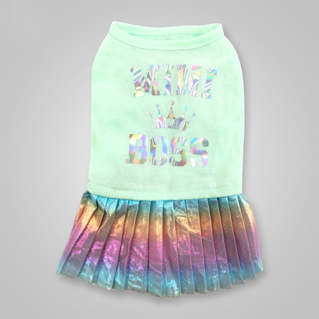 Pet Logo Pleated dress