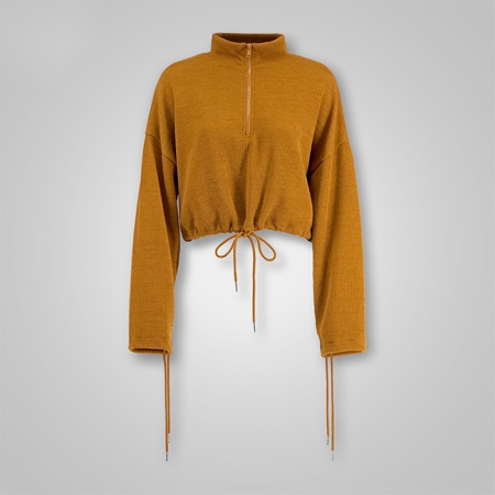 Half-Zip Drawstring Sweatshirt