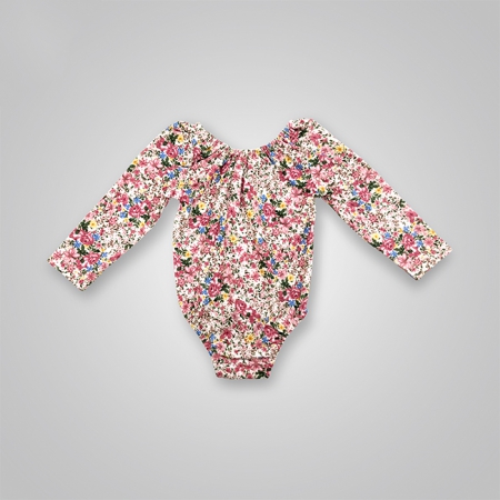 Floral Print Long Sleeves Onesies