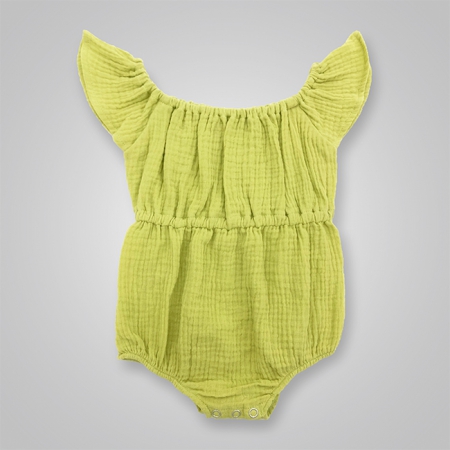 Solid Color Ruffle Sleeves Onesies