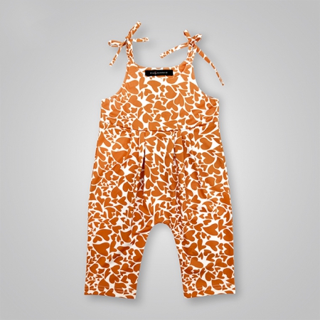 Heart Pattern Tie Shoulder Sleeveless Jumpsuits
