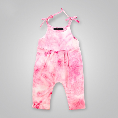 Tie-Dyed Tie Shoulder Sleeveless Jumpsuits