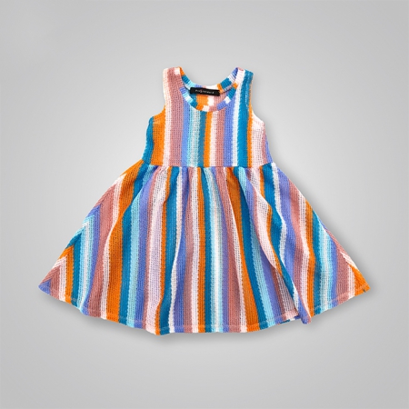 Multi-Color Knit Sleeveless Dress