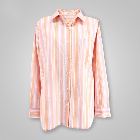 Button-Up Long sleeves Striped Shirt