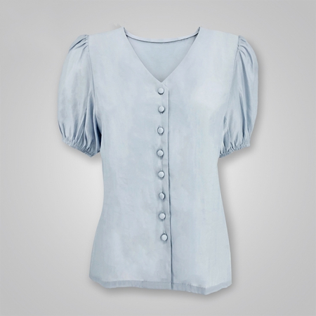 Puff Sleeves Buttoned Top