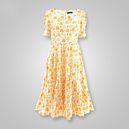 Printed Tiered Dress