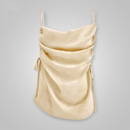 Adjustable Drawstring Saghetti-Strap Top
