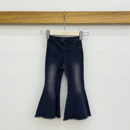 Black Brushed Flare Jeans