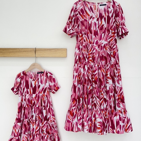 Printed Tiered Dress