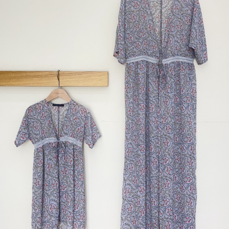 Tied-Waist Graphic Print Kimono